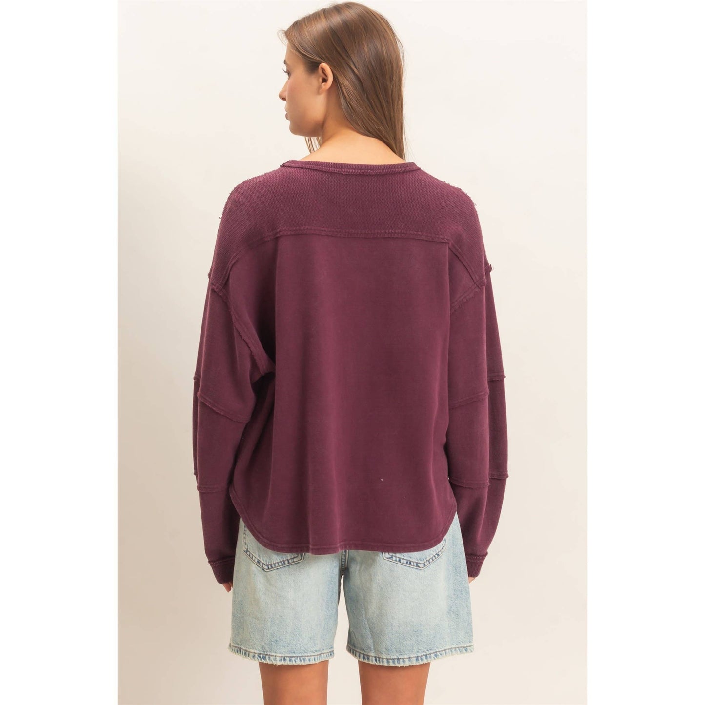 Mineral Washed Oversized Crew Neck