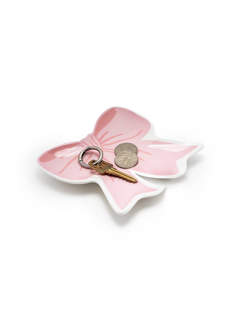 Pink Bow Trinket & Jewelry Tray
