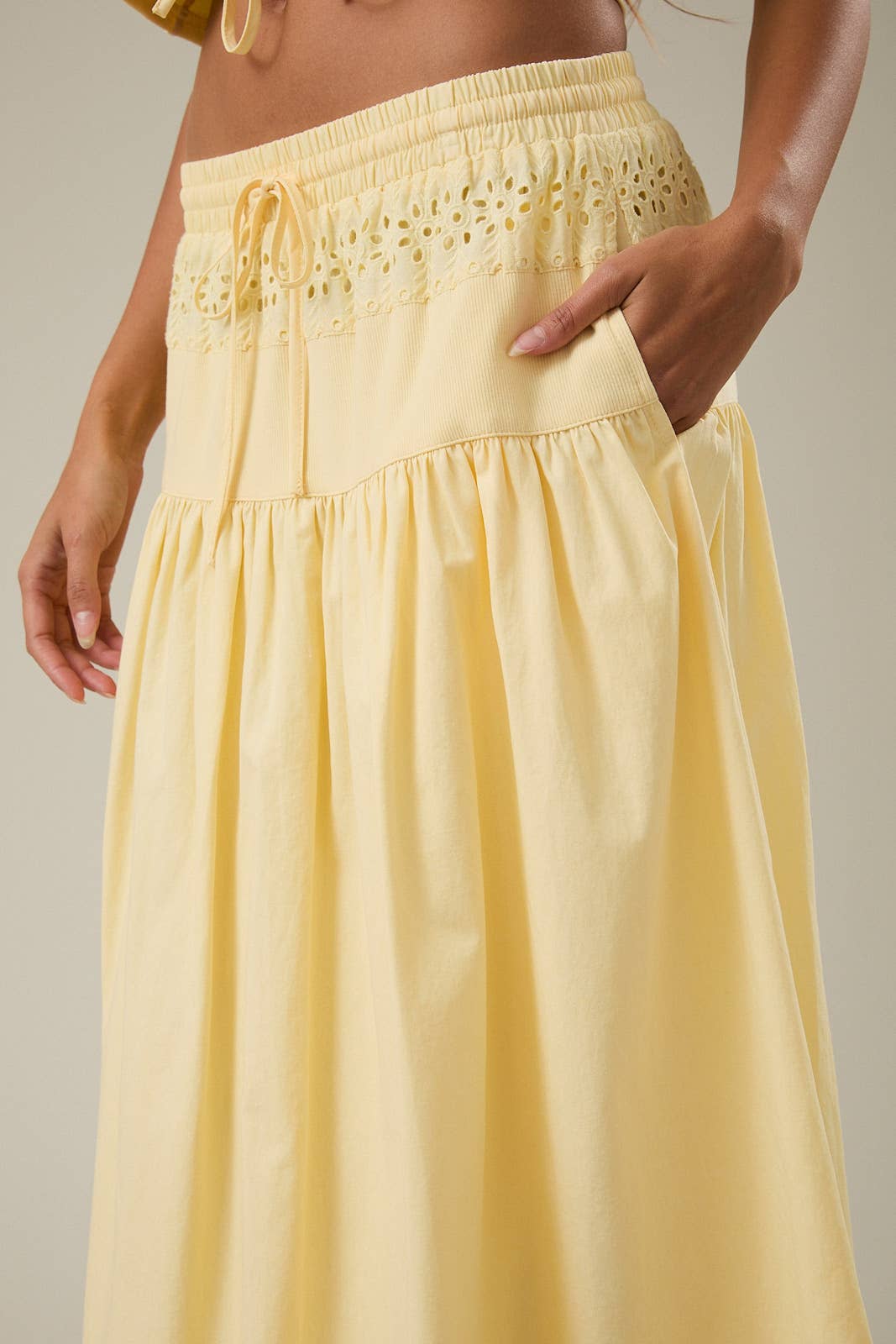 Eyelet Maxi Skirt