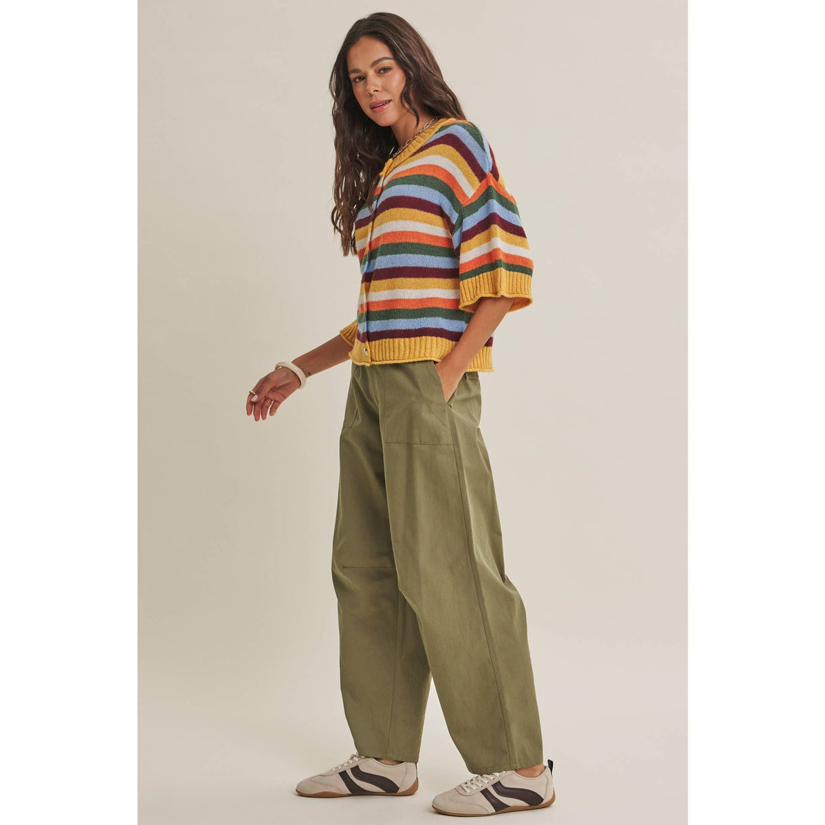 Multi Striped Cardigan