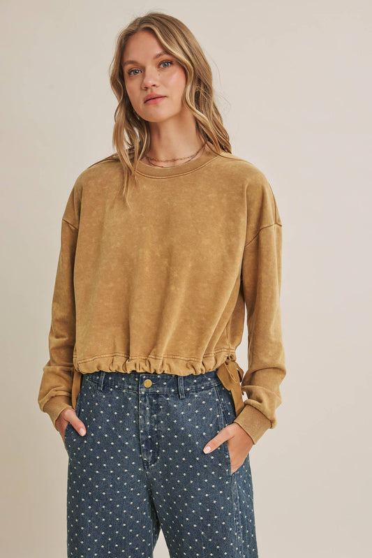 Soft Faded Mineral Washed Sweatshirt