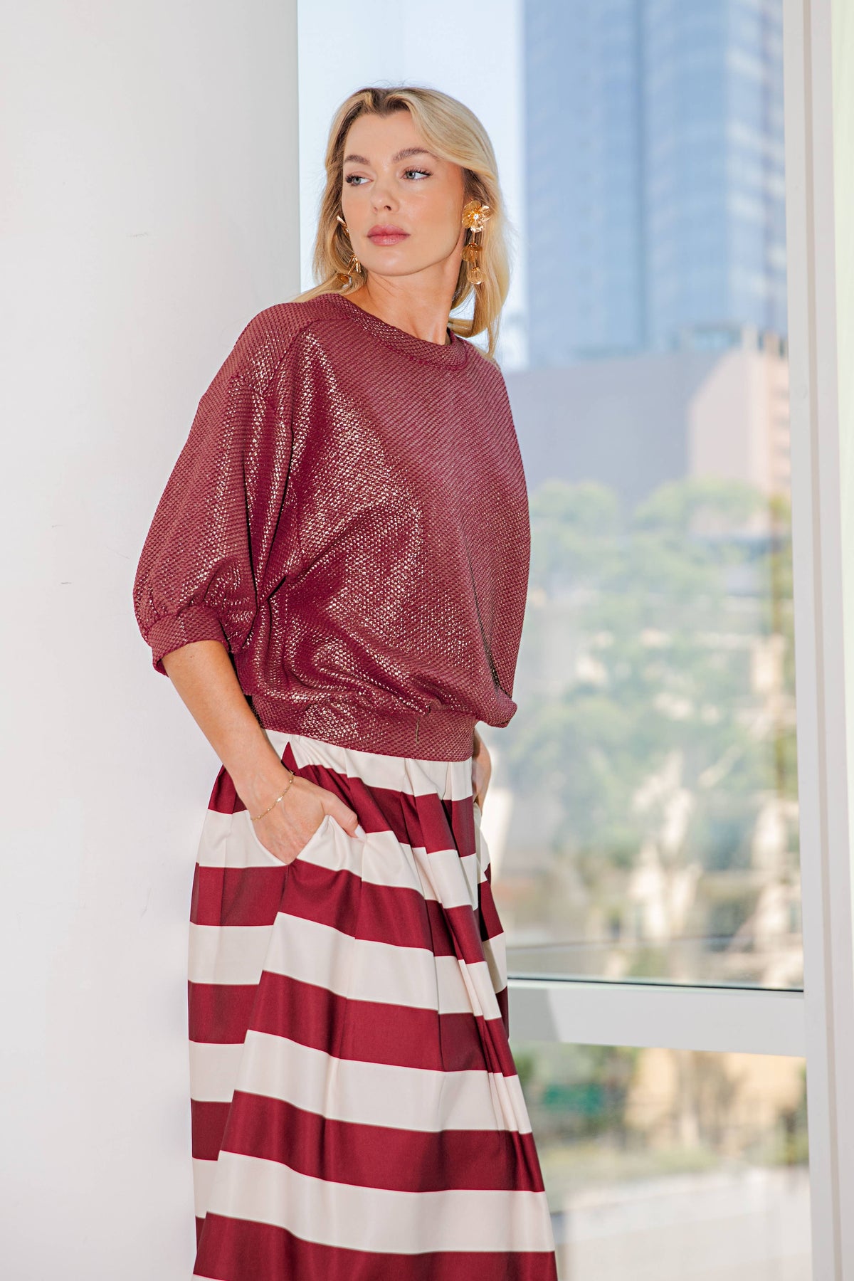 The Glam Metallic Sweatshirt