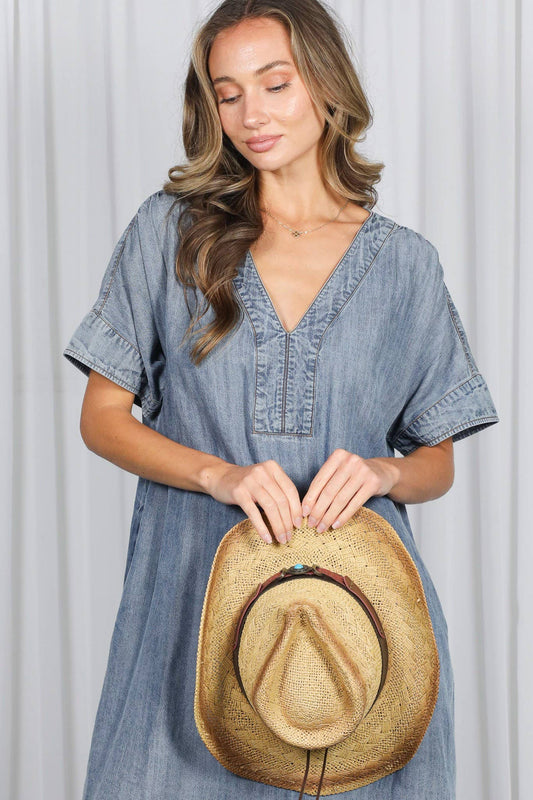 The Chambray Denim Dress
