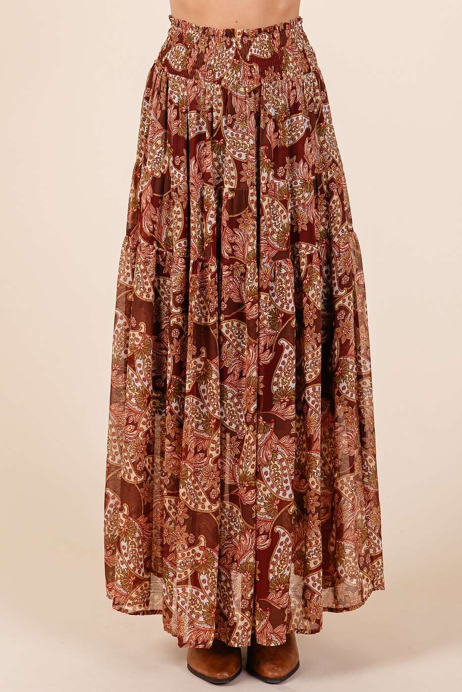 Paisley Boho Maxi  Skirt