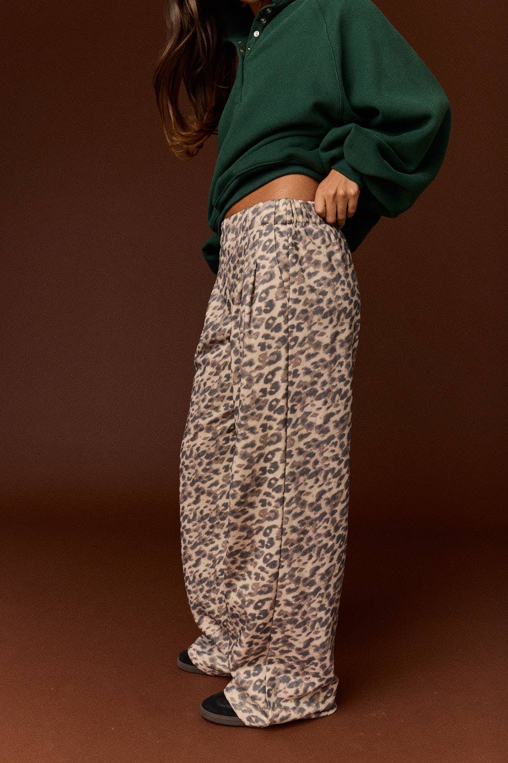 The Leopard Print Wide Leg Pants