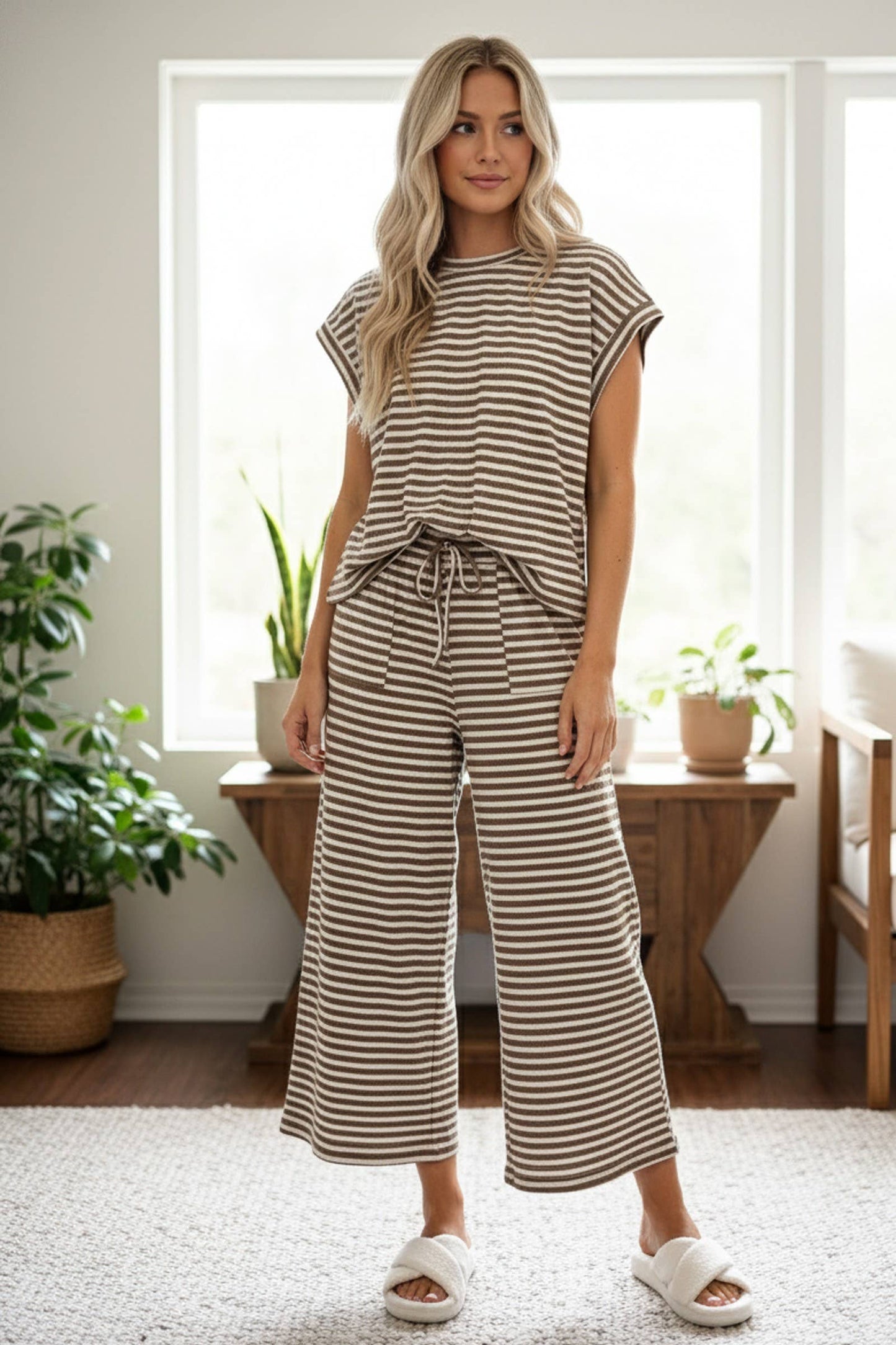 The Striped Ribbed Set