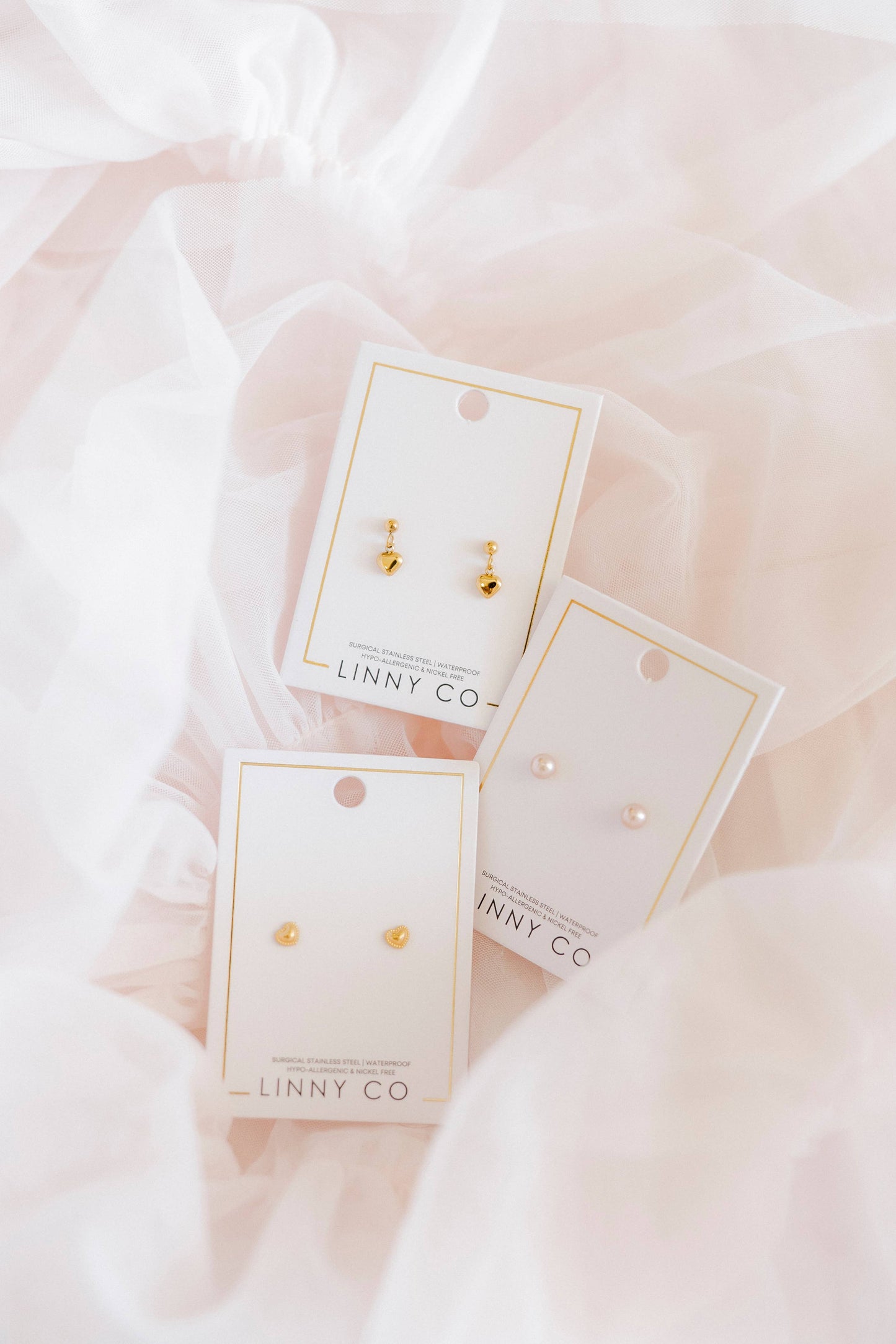 Screwback Stud Earrings - Millie Heart