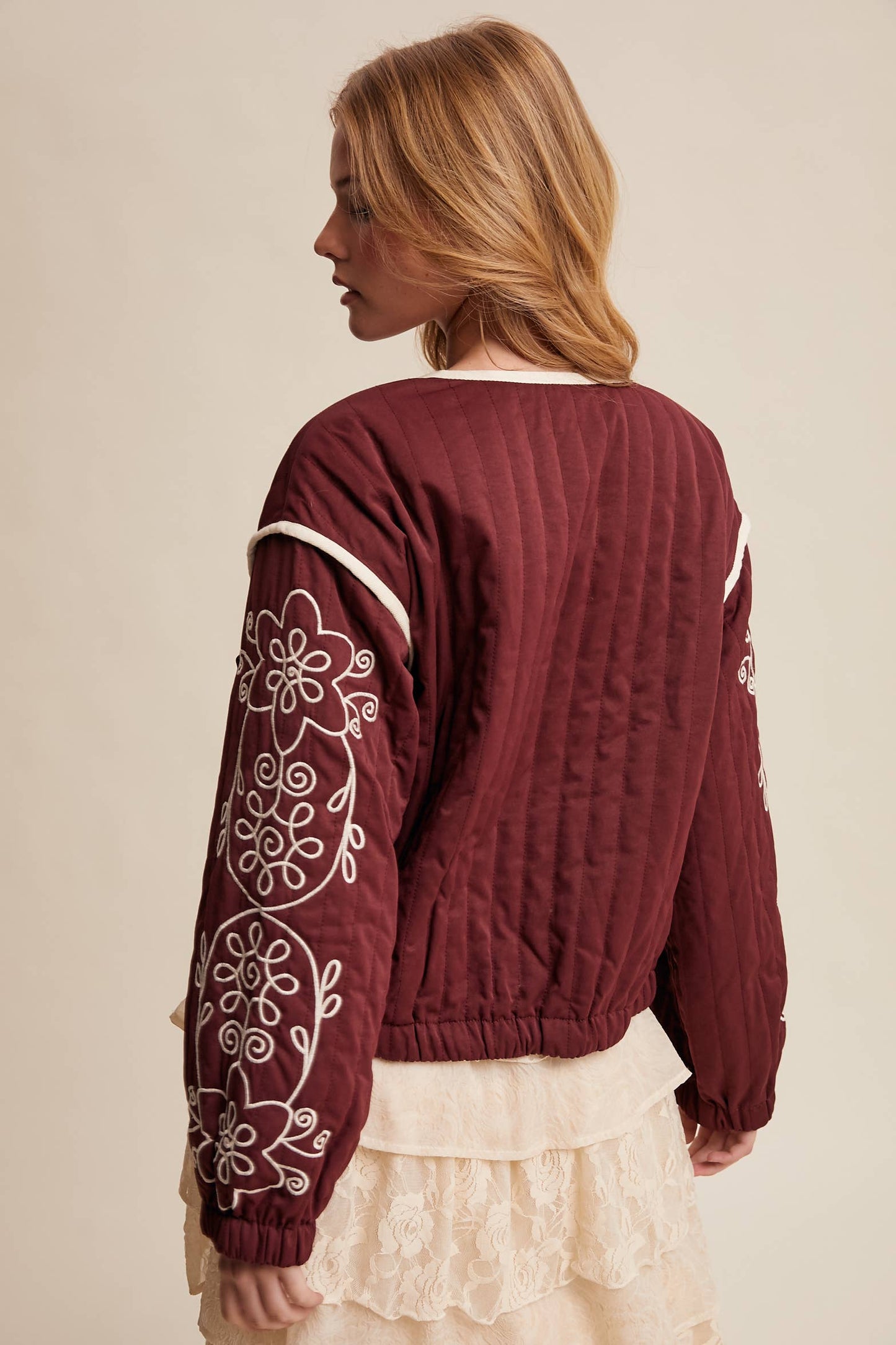 Embroidered Quilted Jacket