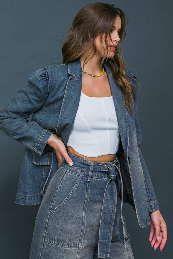 The Washed Denim Blazer