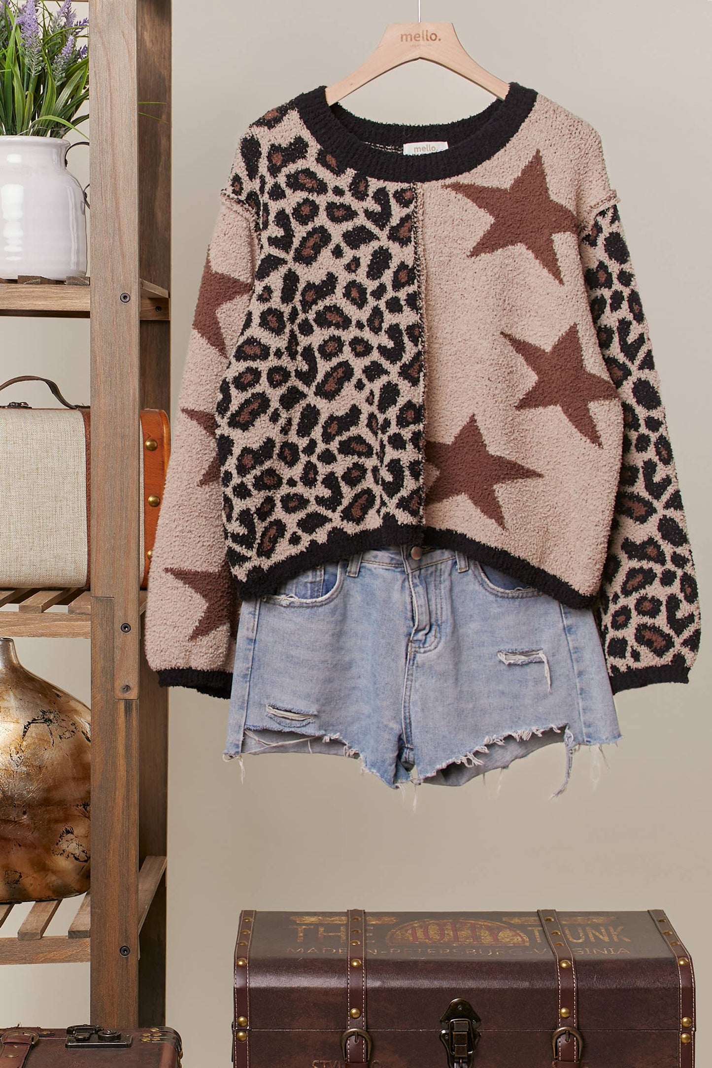 Leopard + Star Sweater