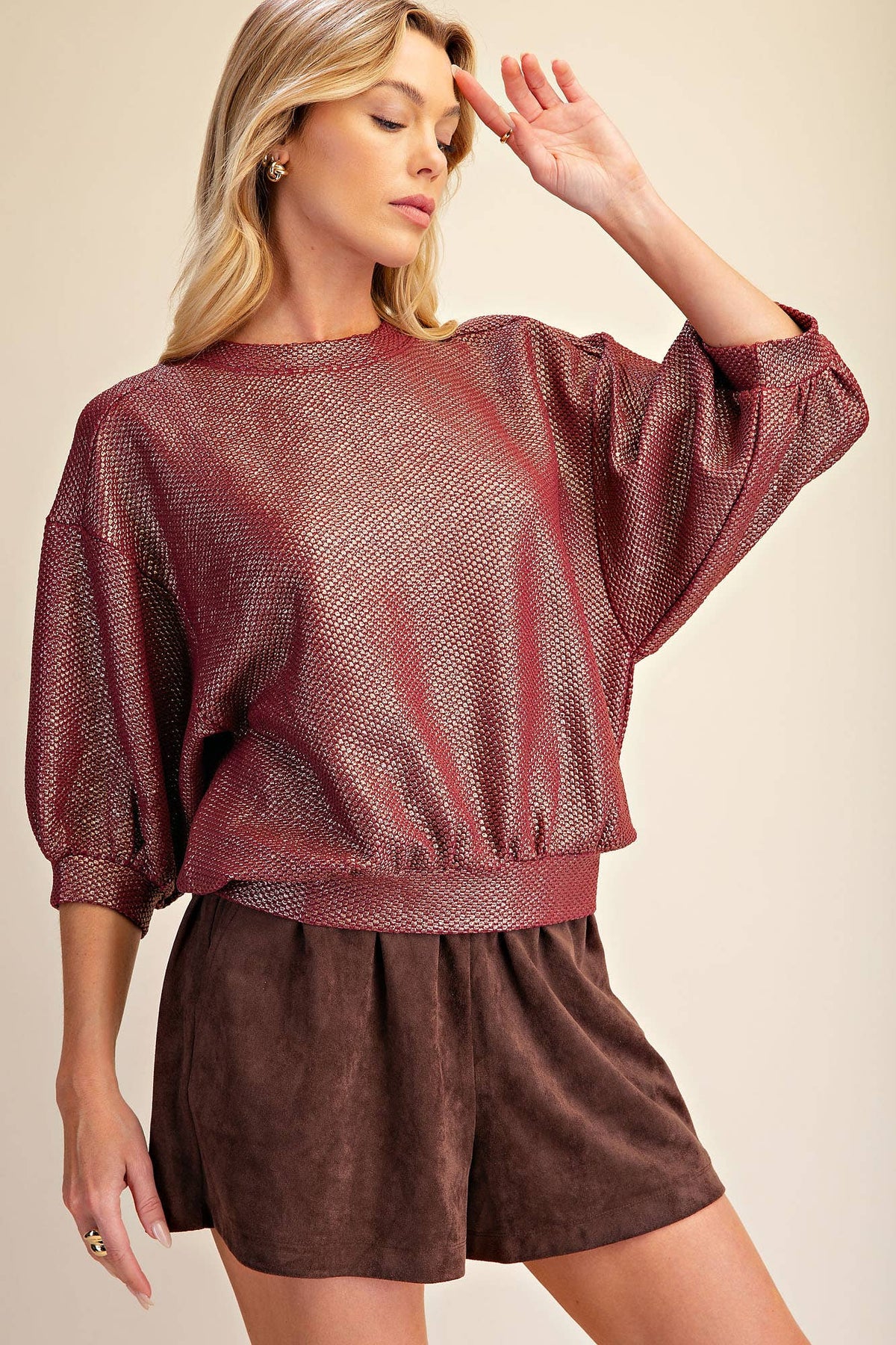 The Glam Metallic Sweatshirt