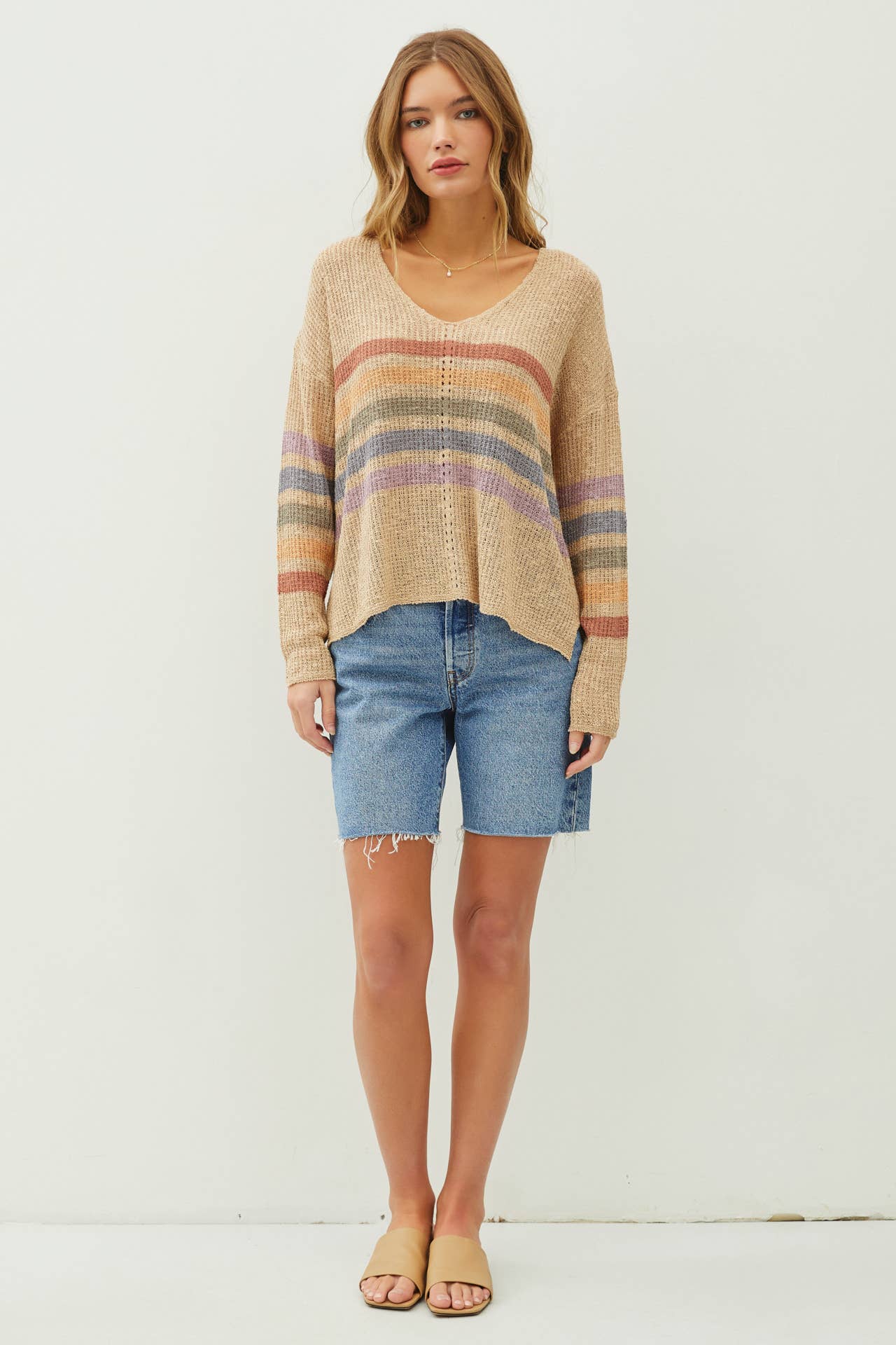 Eva Striped Light Weight Sweater