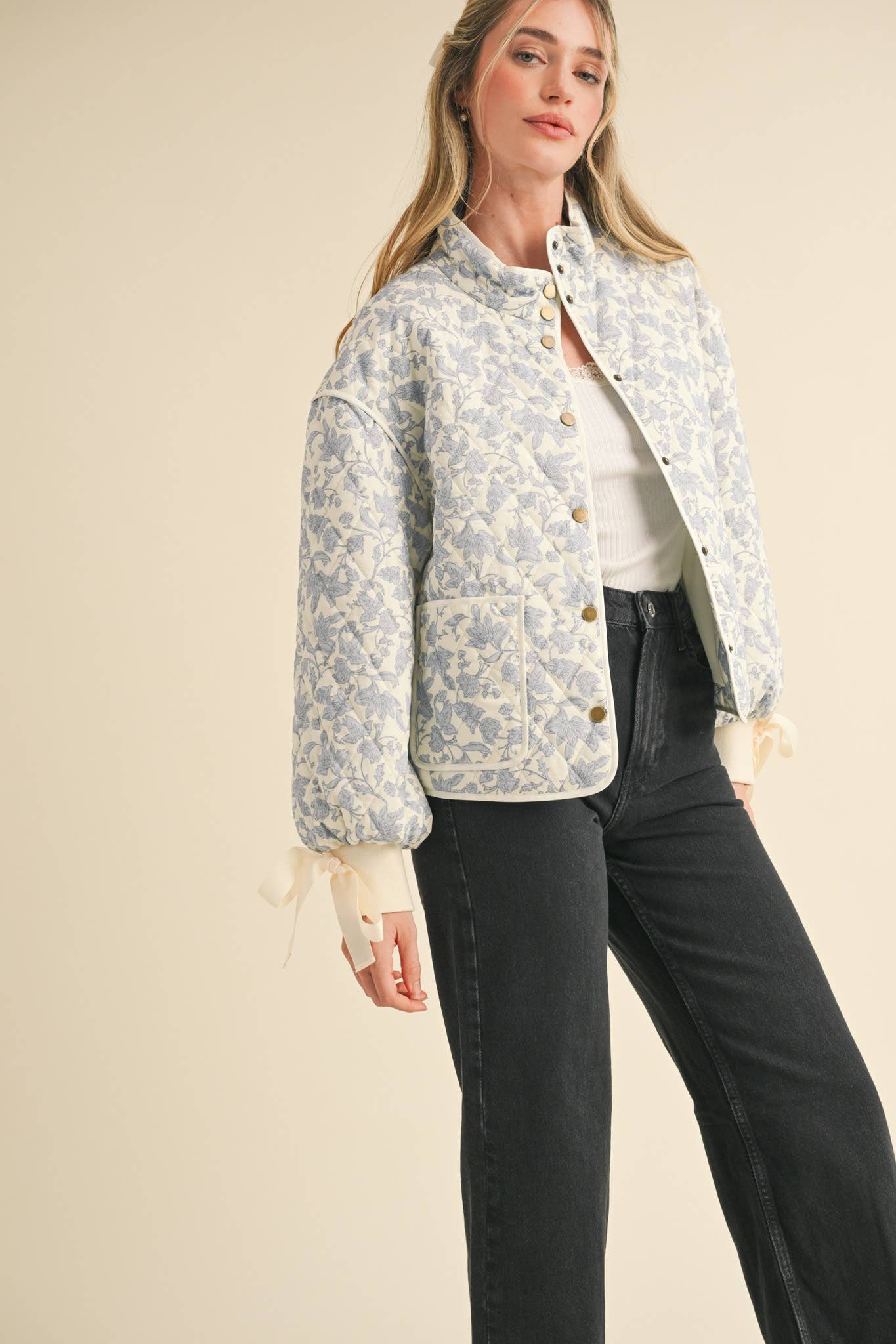 Adorable Floral Quilted Jacket