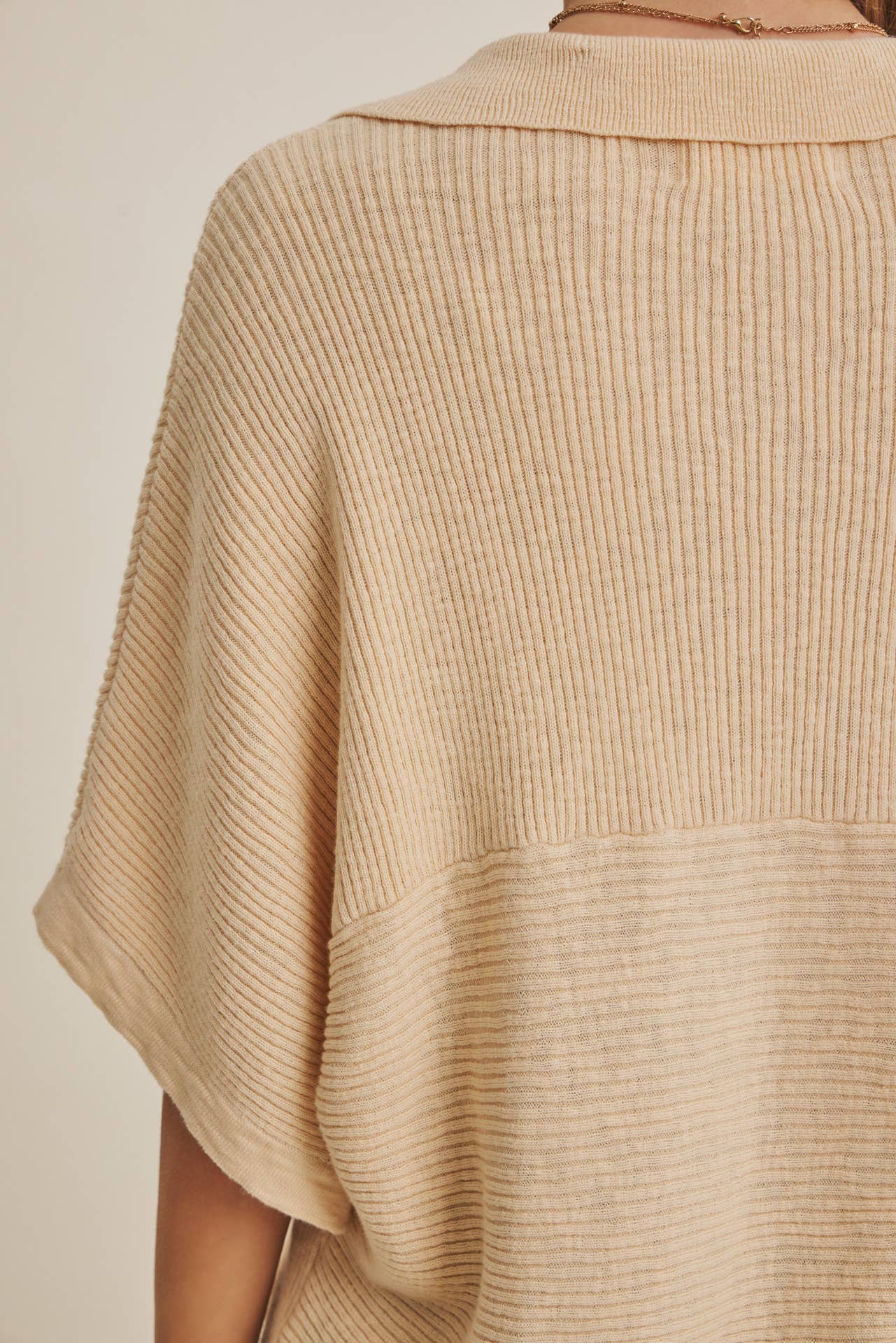 Claire Relaxed Slub Rib Dolman Sweater