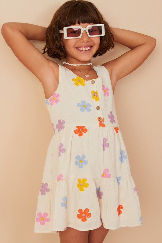 Lani Floral Girls Romper