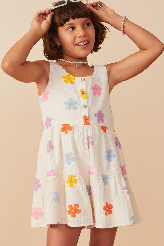 Lani Floral Girls Romper