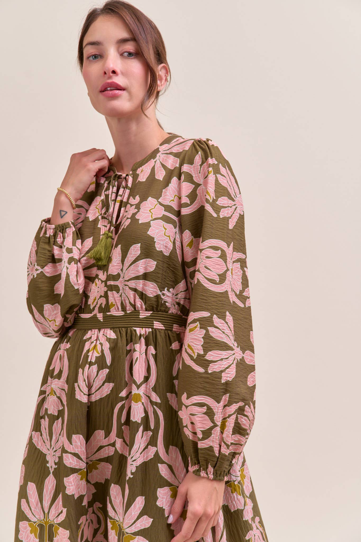 Sally Floral Print Midi Dress