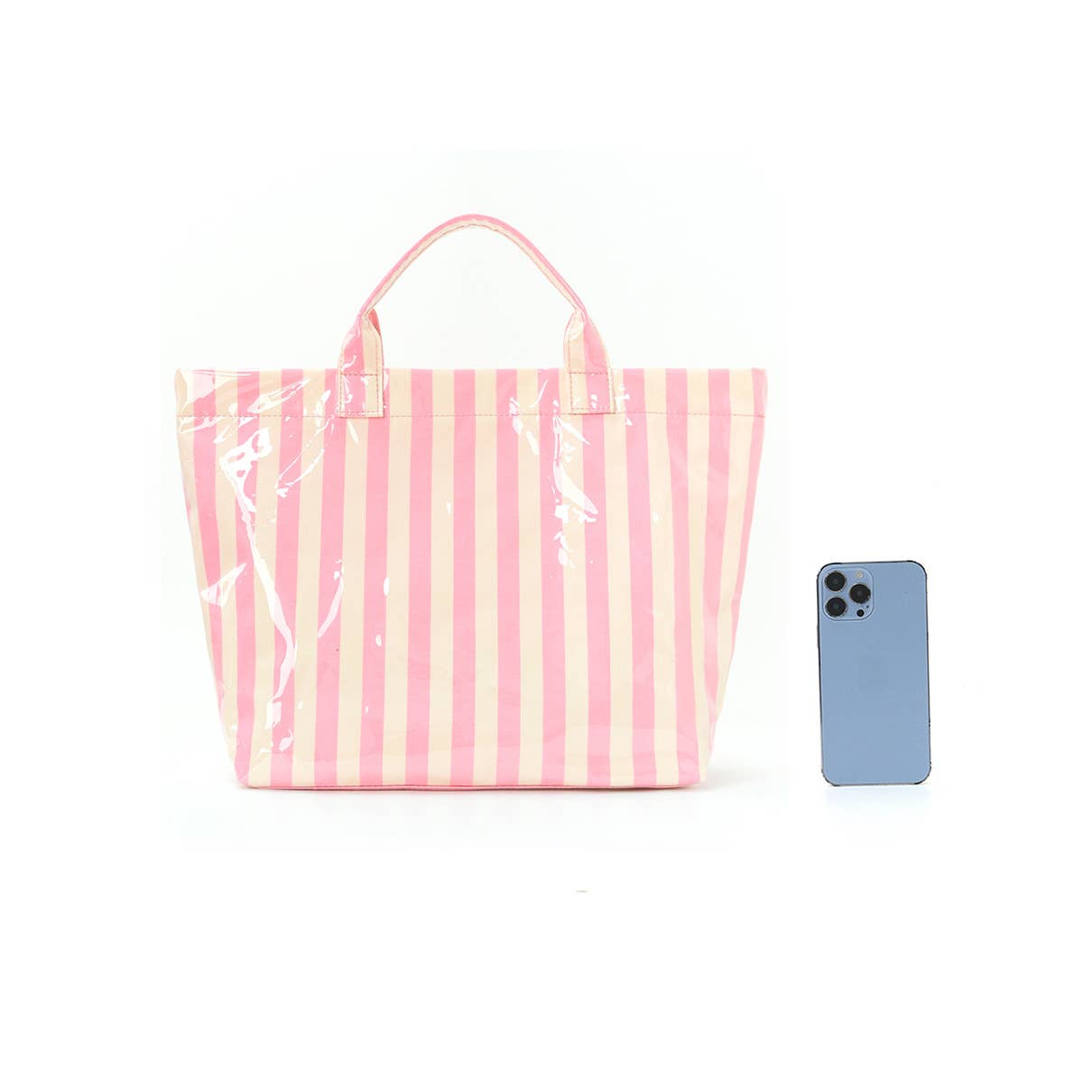 Striped Waterproof Tote Bag