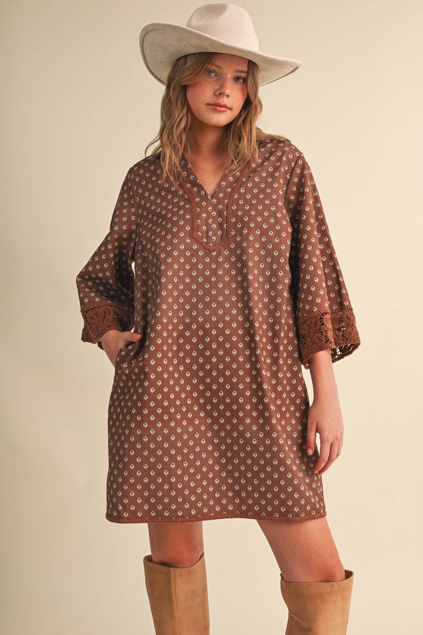 Holly Crochet Trim Dress
