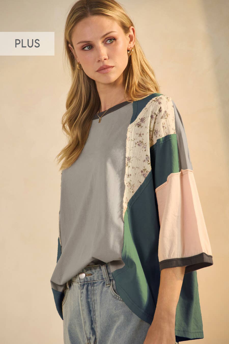 Jayla Color Block Plus Top