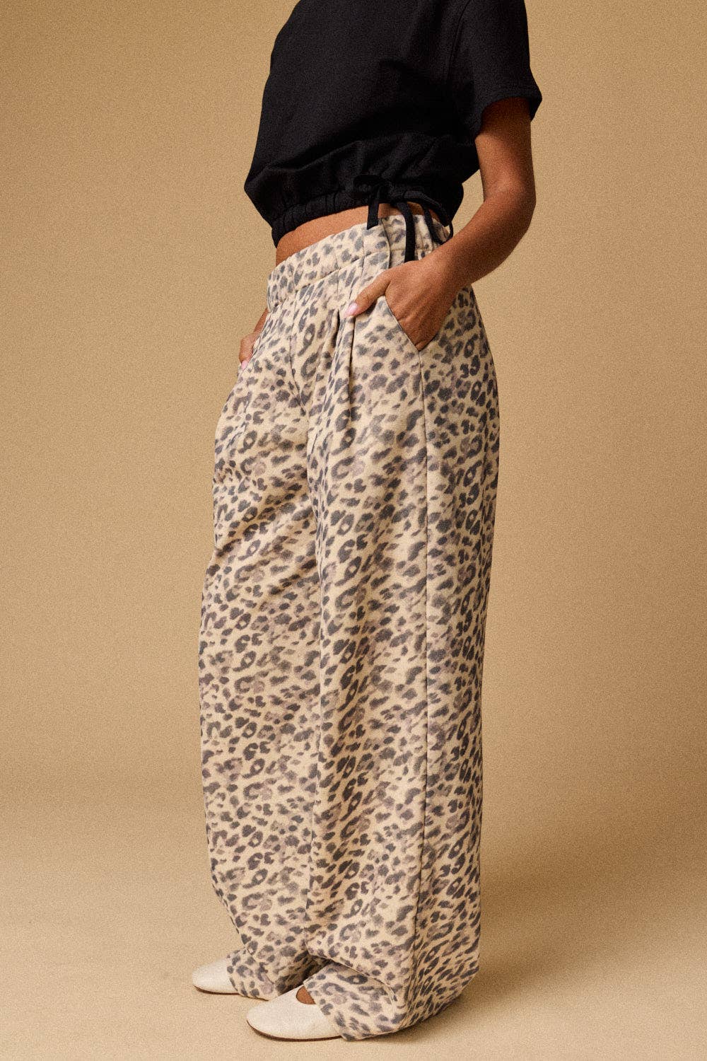 The Leopard Print Wide Leg Pants