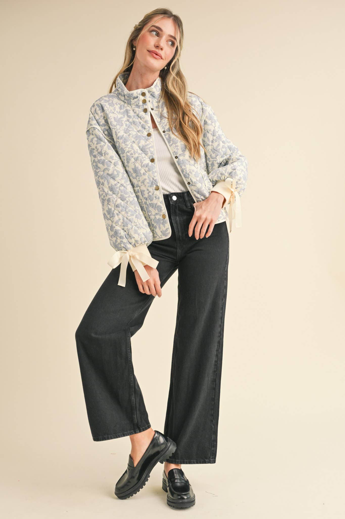 Adorable Floral Quilted Jacket