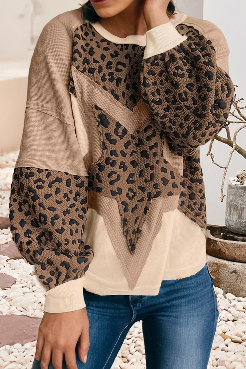 Leopard Star Pullover