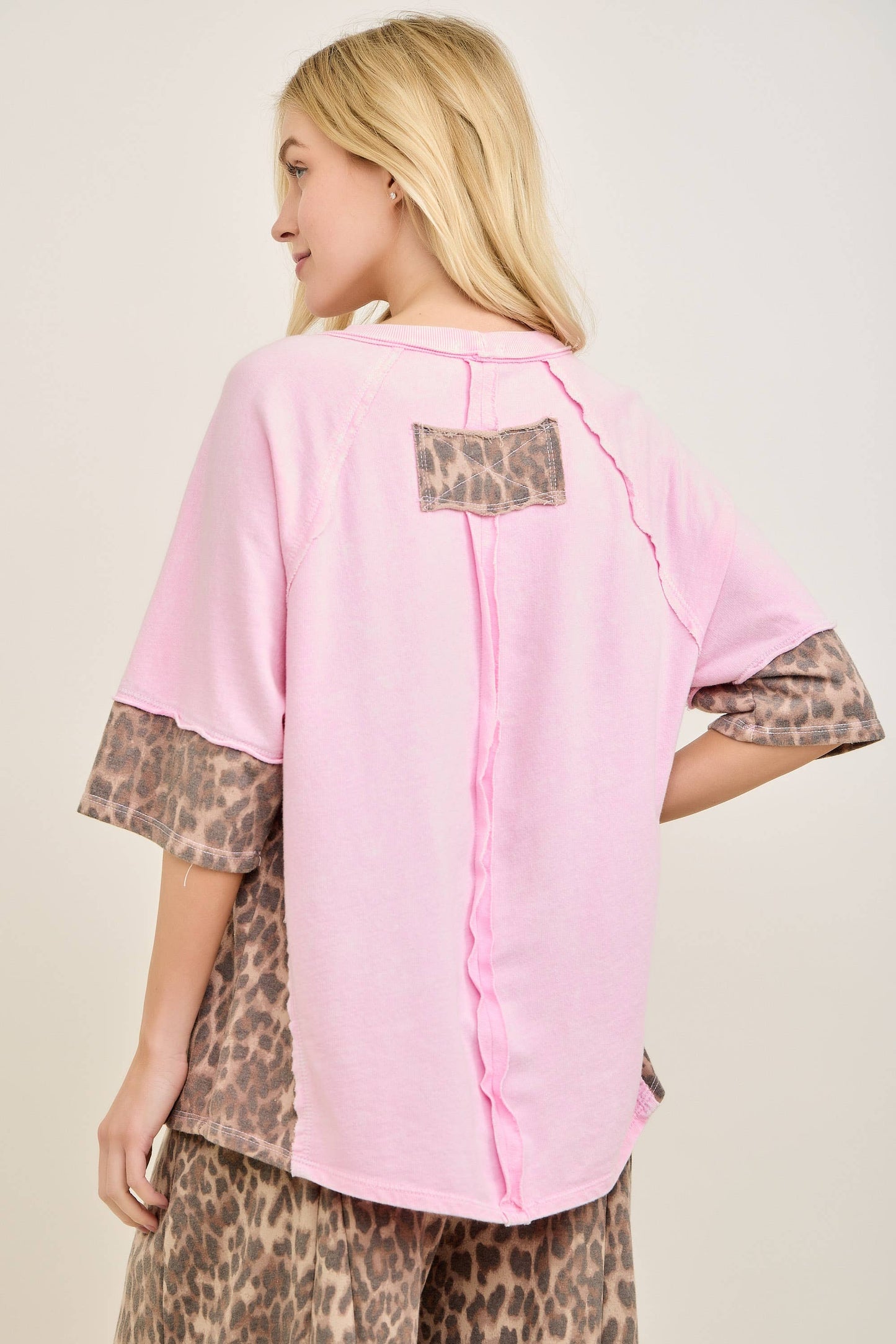 Mineral Washed Leopard Star Top