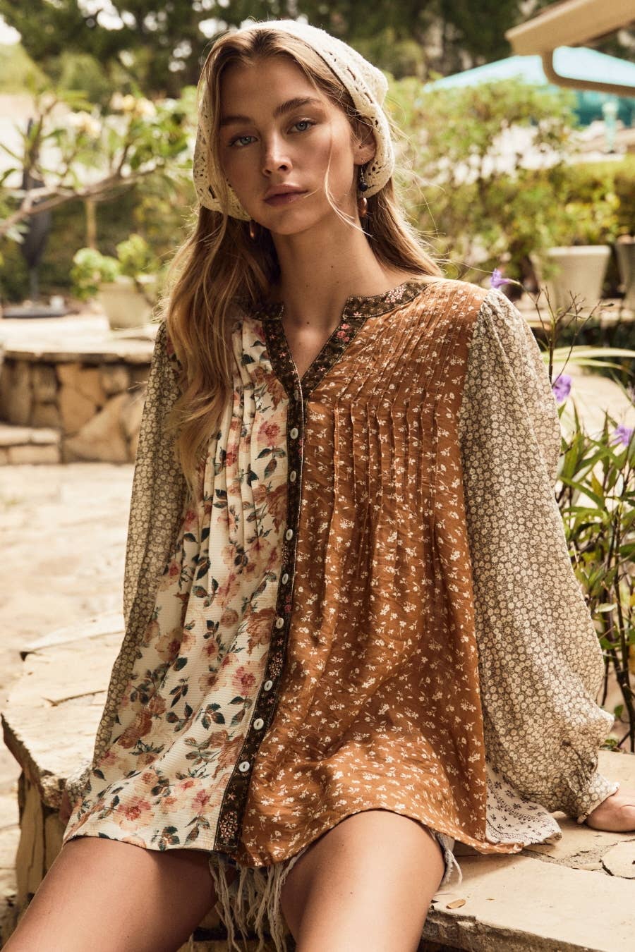 Darla Mixed Floral Print Blouse