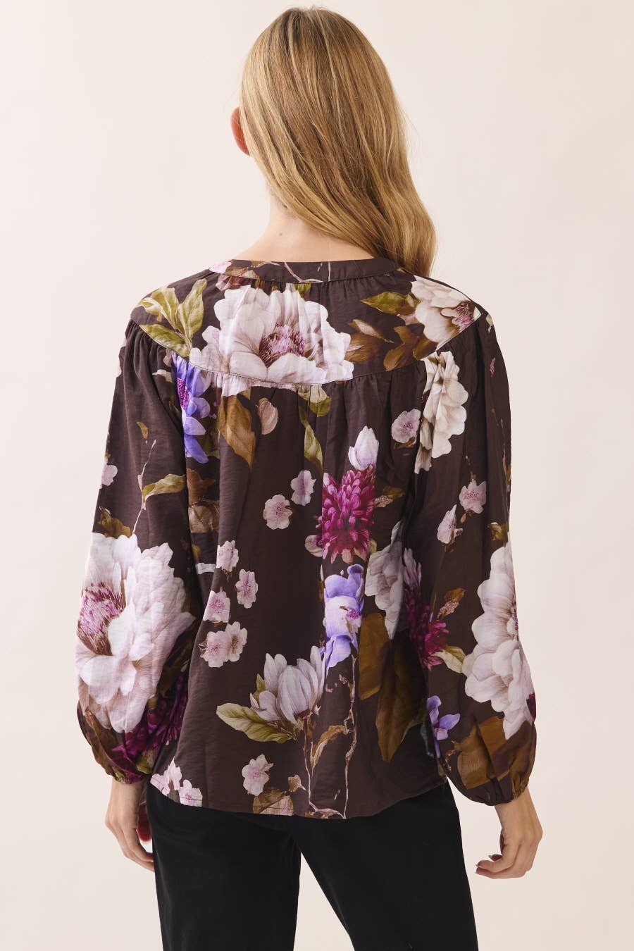 Floral Print Plus Blouse