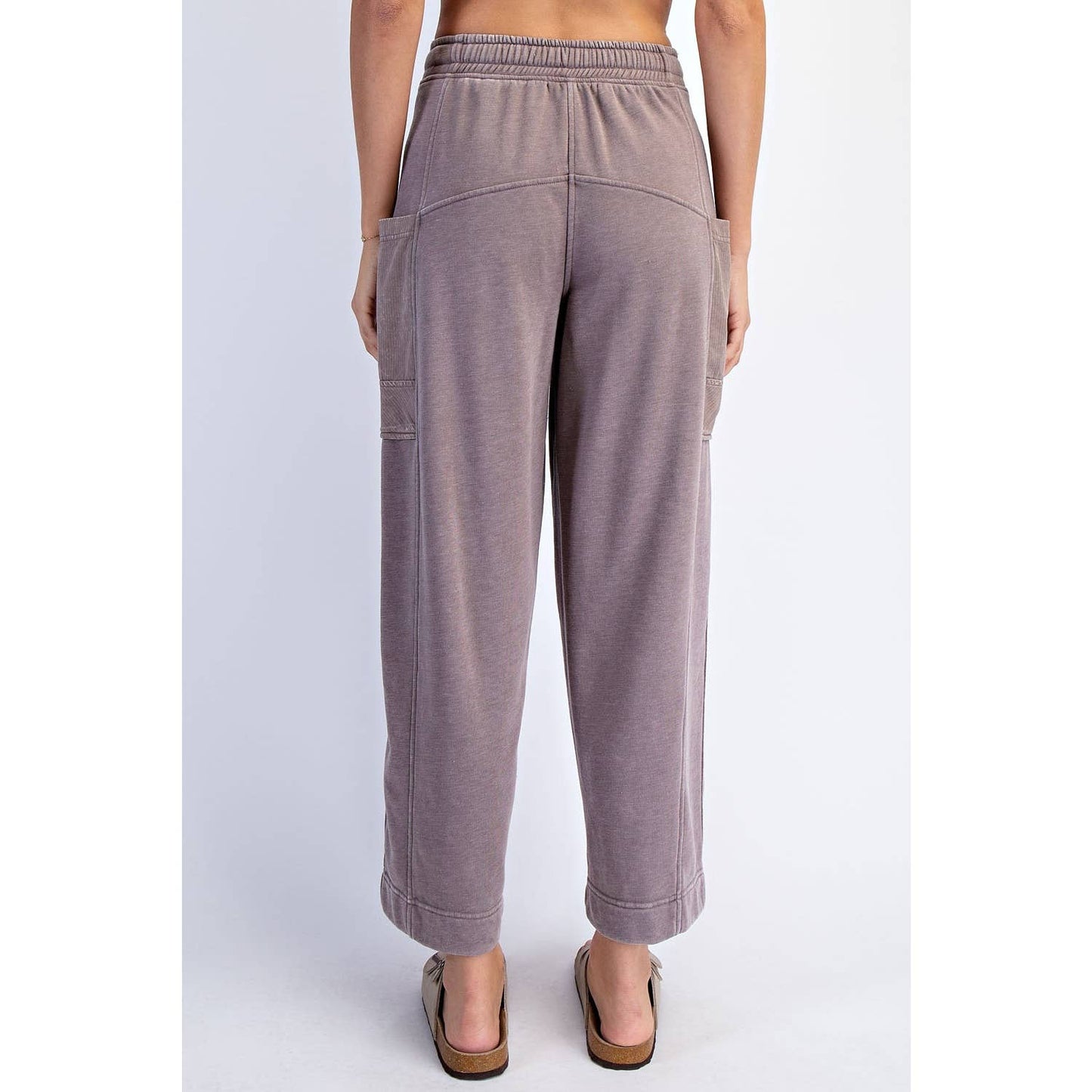 Mineral Washed French Terry Cargo Pant