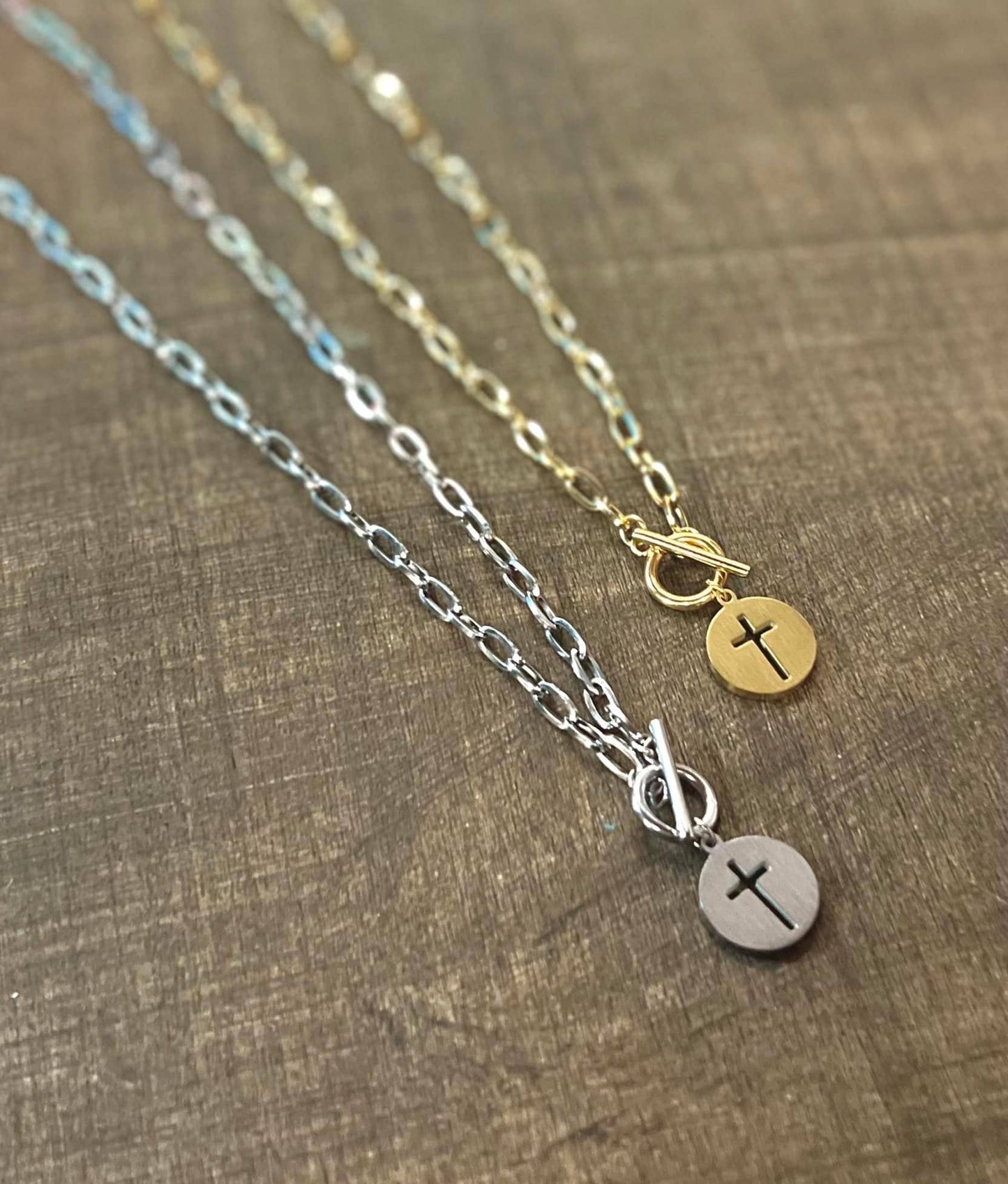 Cross Toggle Necklace