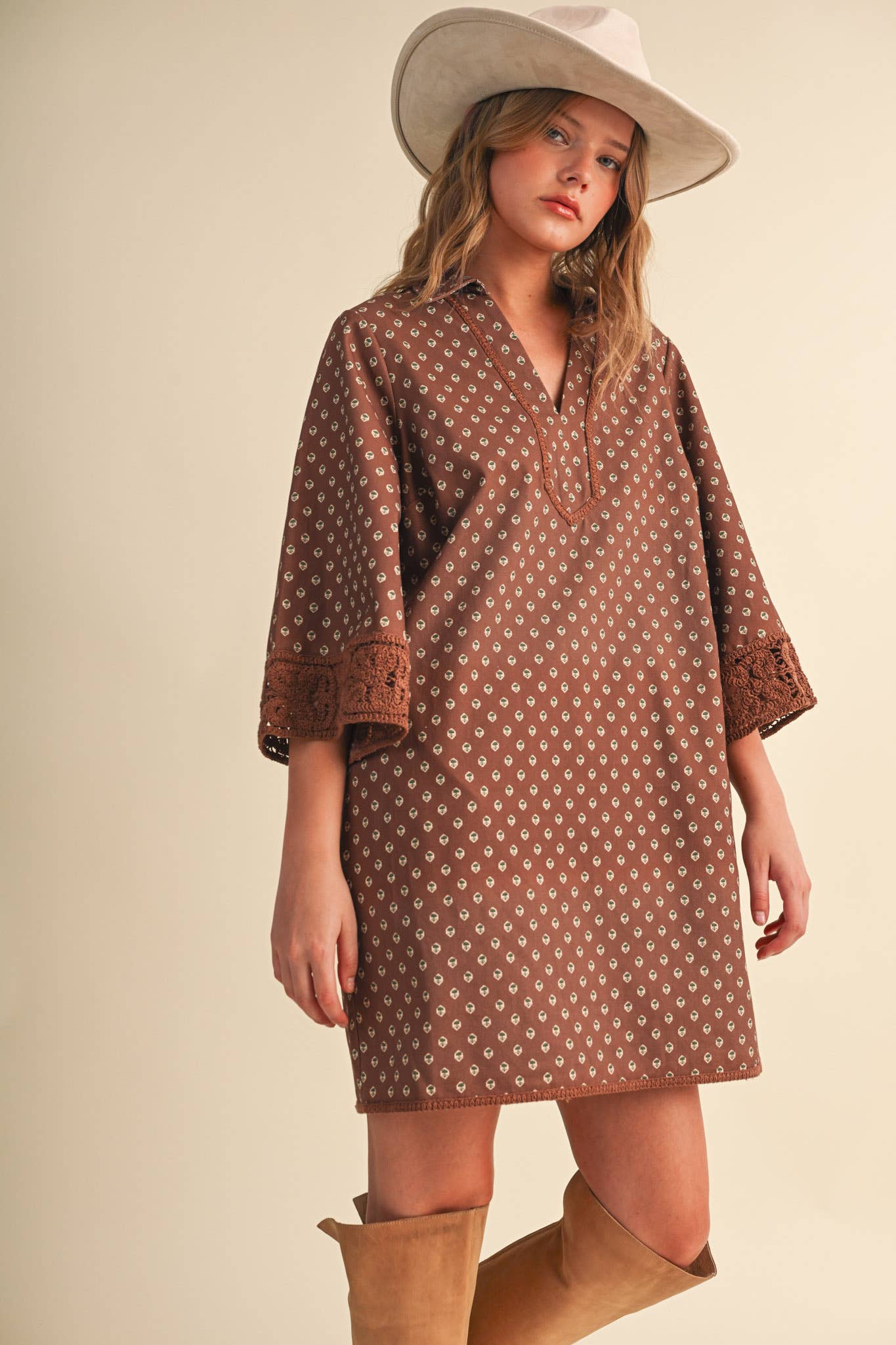 Holly Crochet Trim Dress