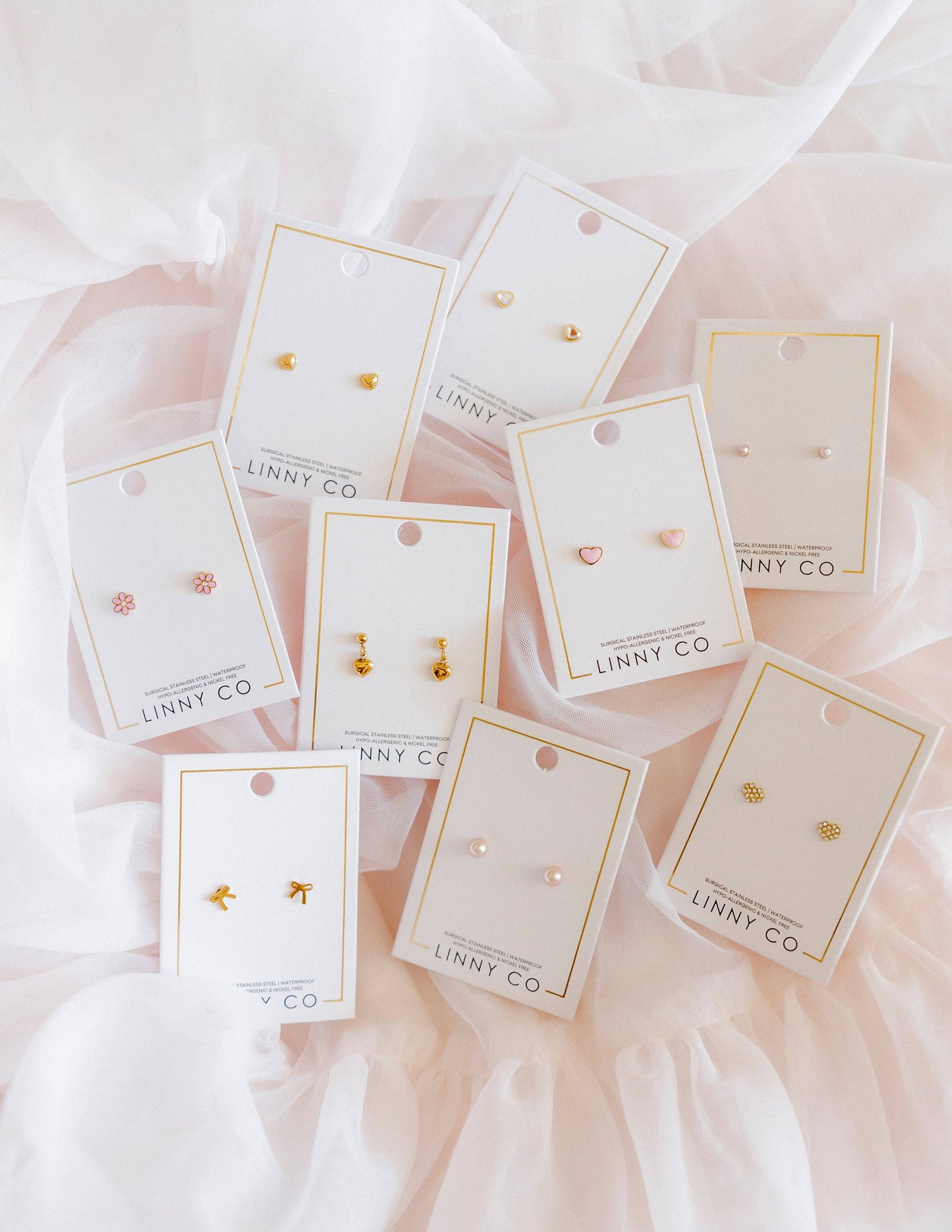 Screwback Stud Earrings - Millie Heart