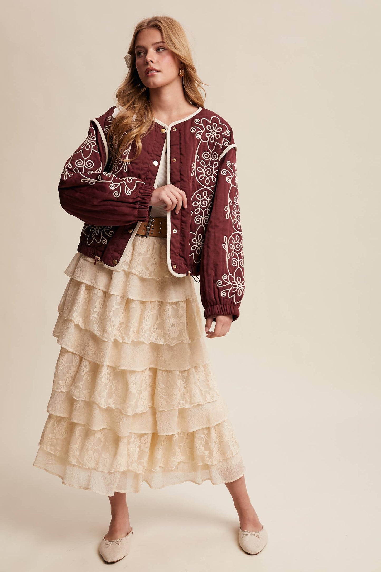 Embroidered Quilted Jacket