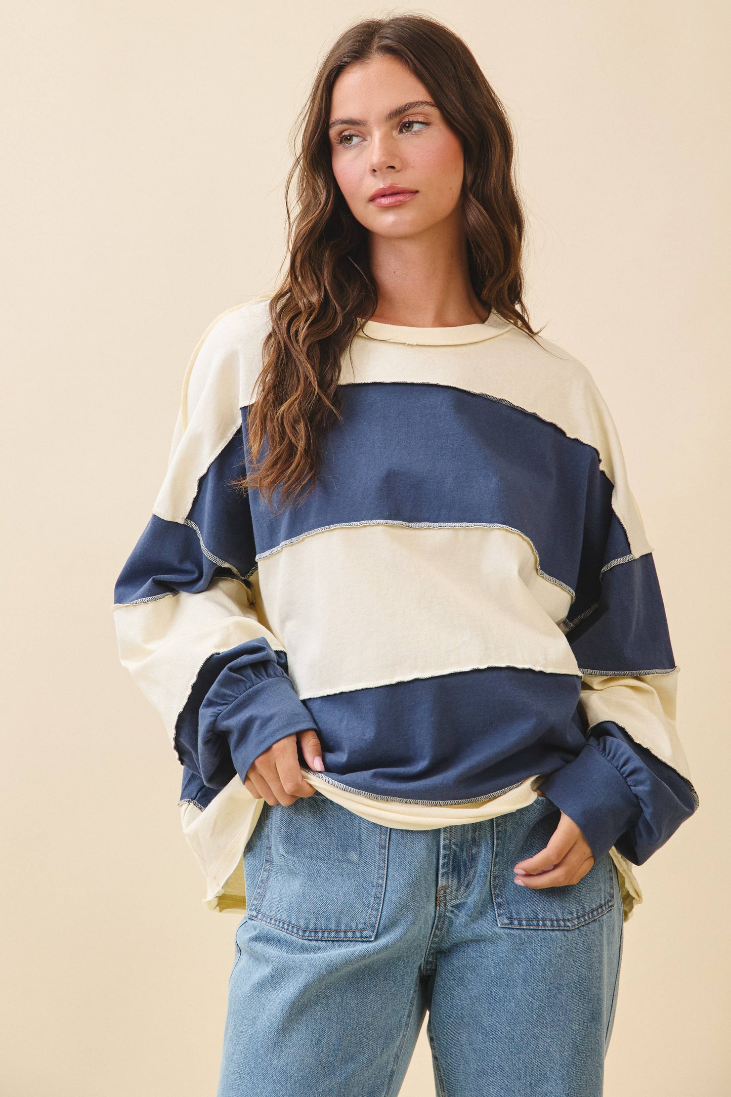 Jeanie Sleeve Slouchy Top