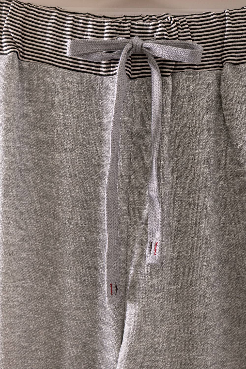 Rib Trim Heathered Knit Set
