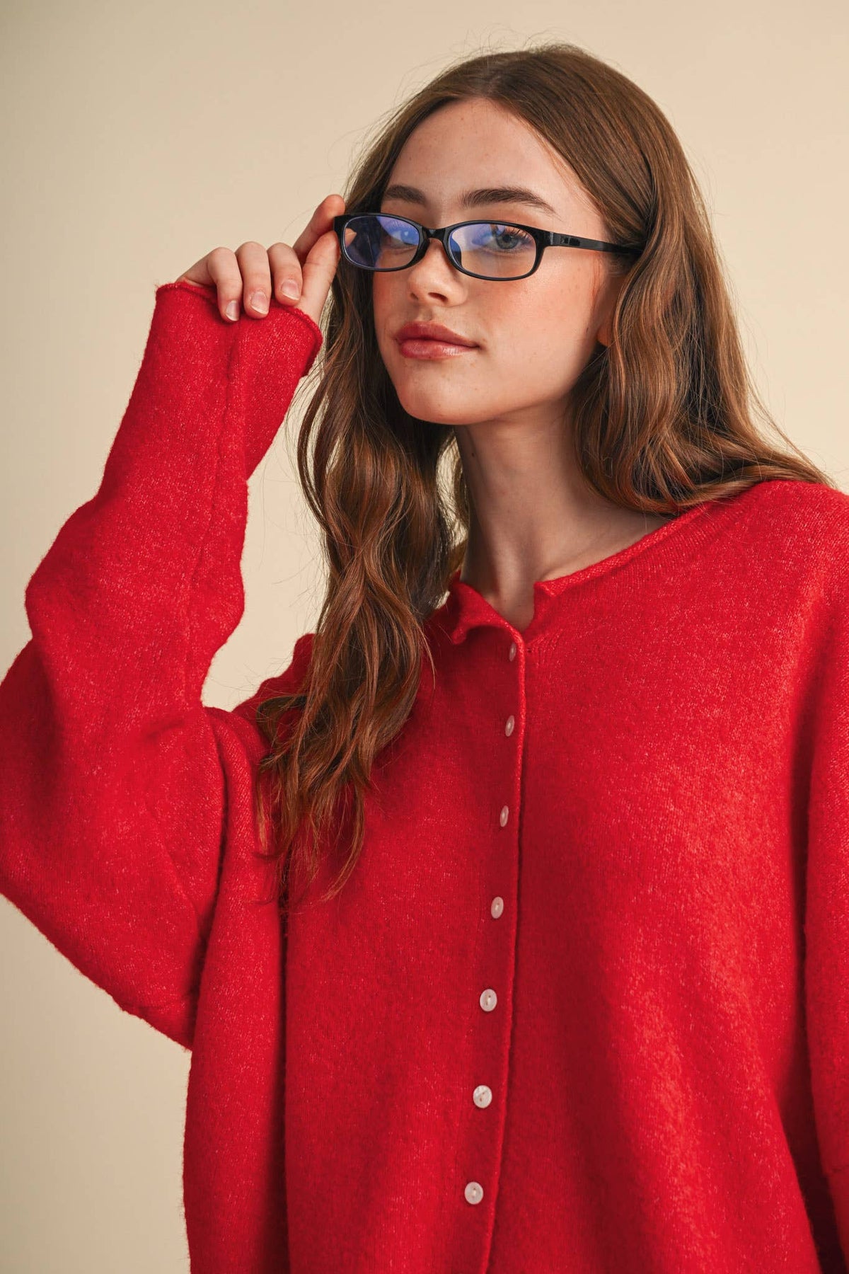 Oversized Button Down Cardigan