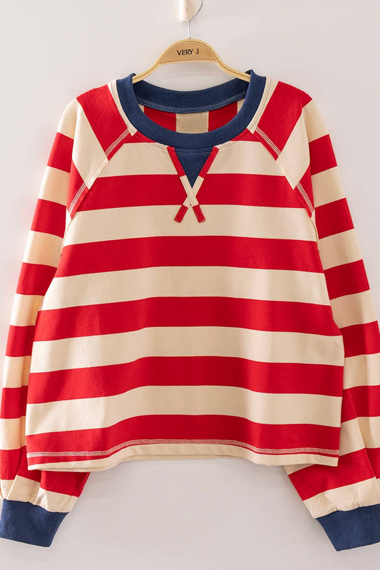Sally Striped Cropped Top