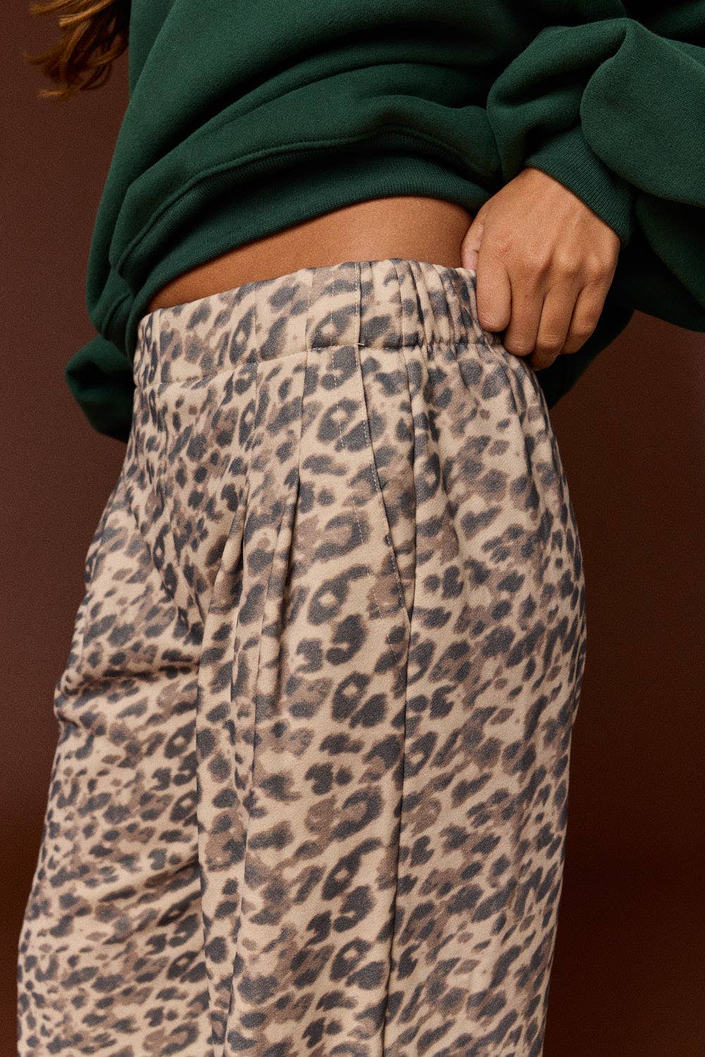 The Leopard Print Wide Leg Pants