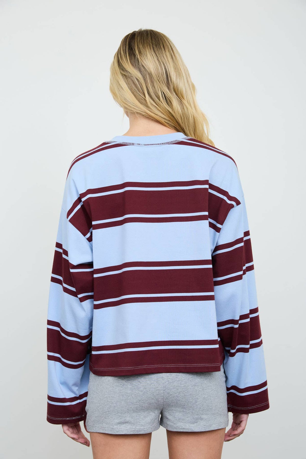 Dani Long Sleeve Wide Stripe Top