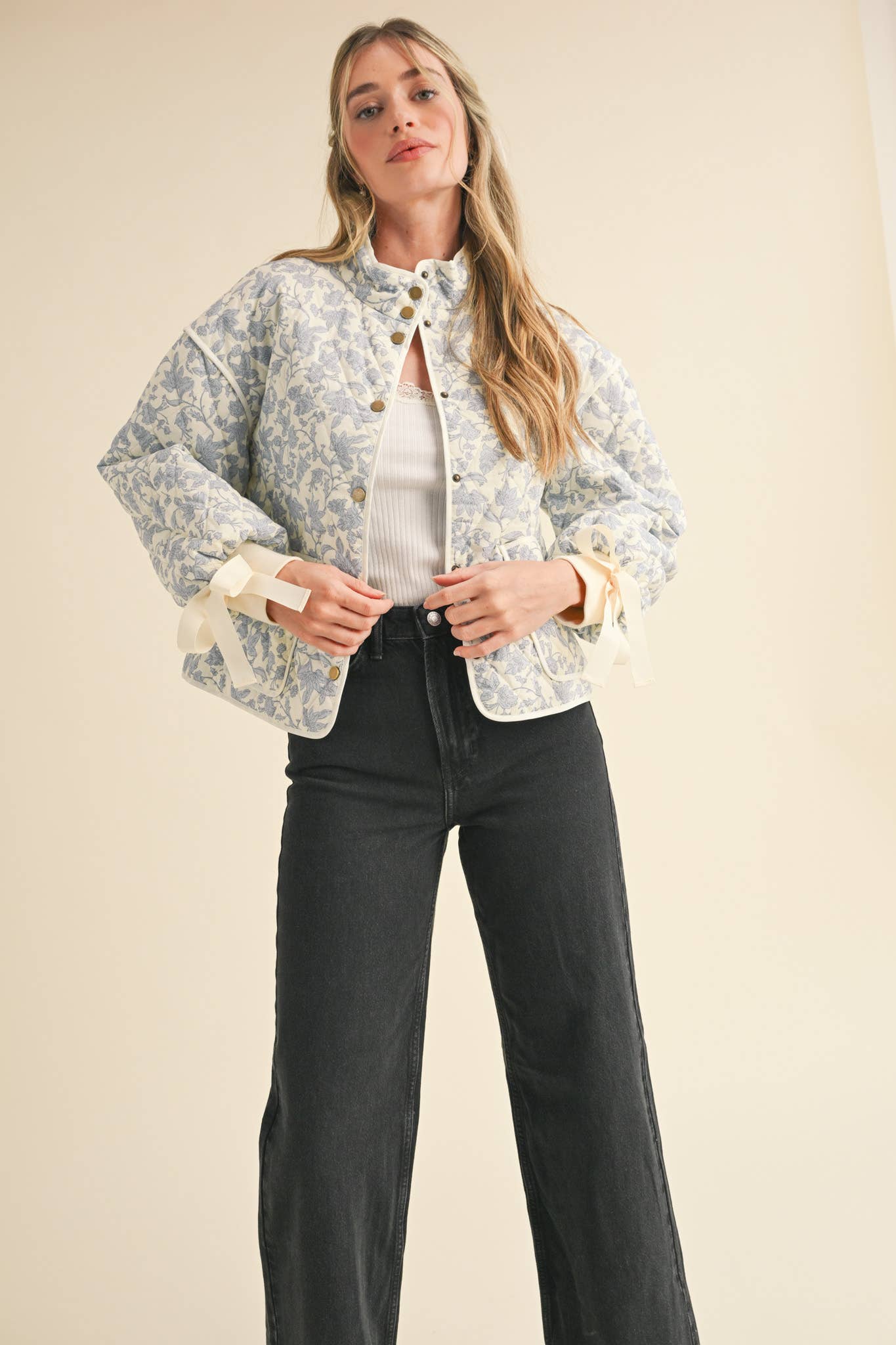 Adorable Floral Quilted Jacket