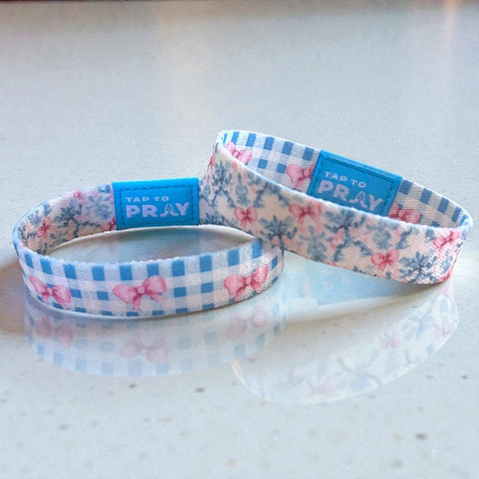 Tap To Pray® Wristband – Blue Belle