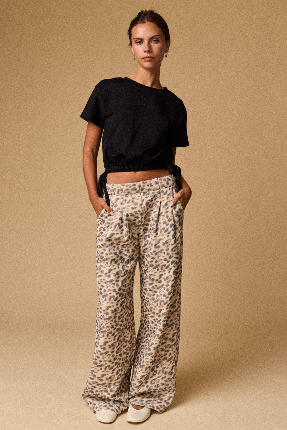 The Leopard Print Wide Leg Pants