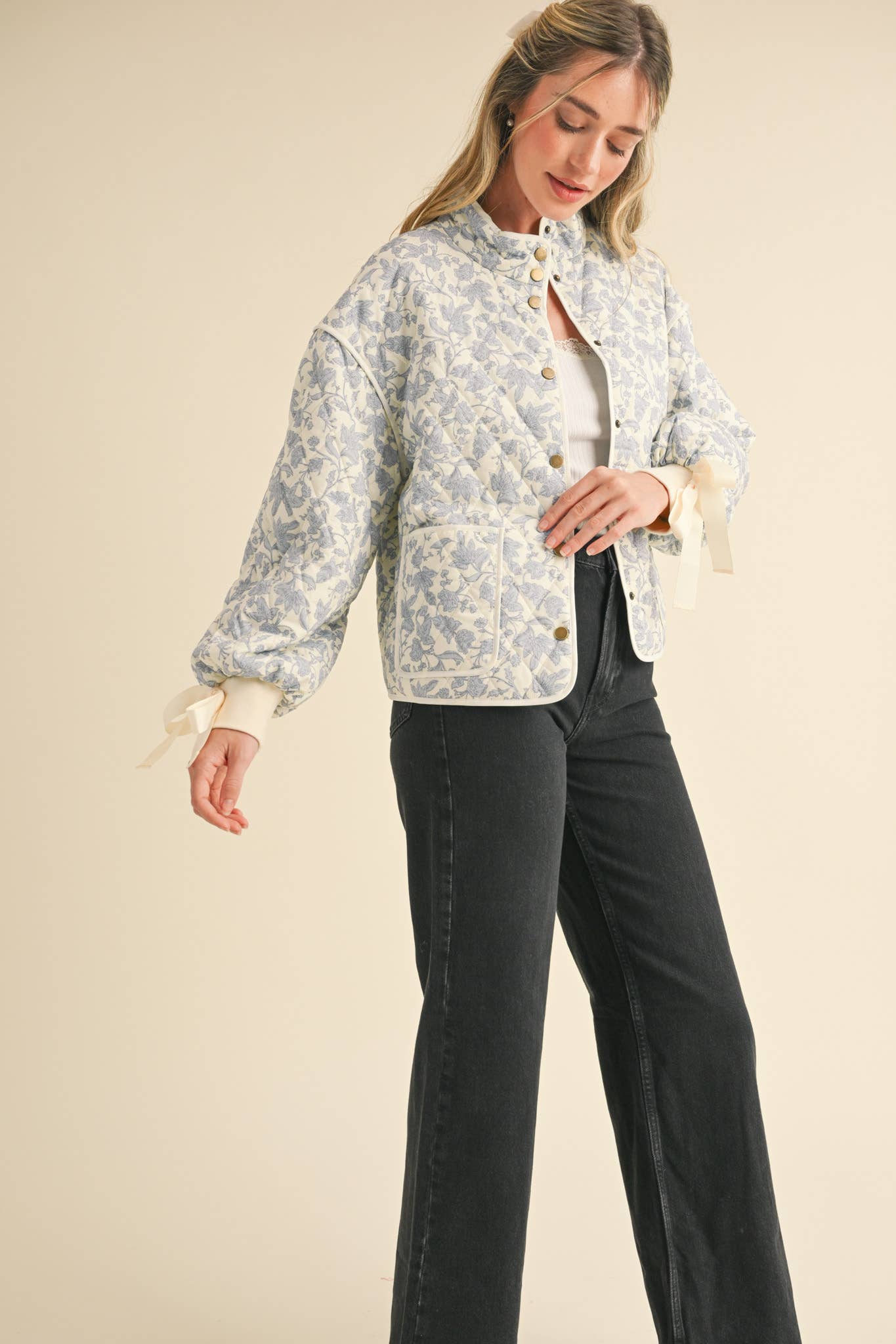 Adorable Floral Quilted Jacket