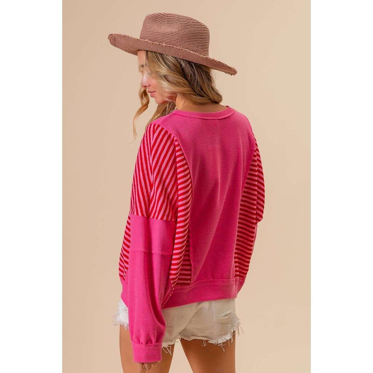 Barbie Striped Color Block Pullover