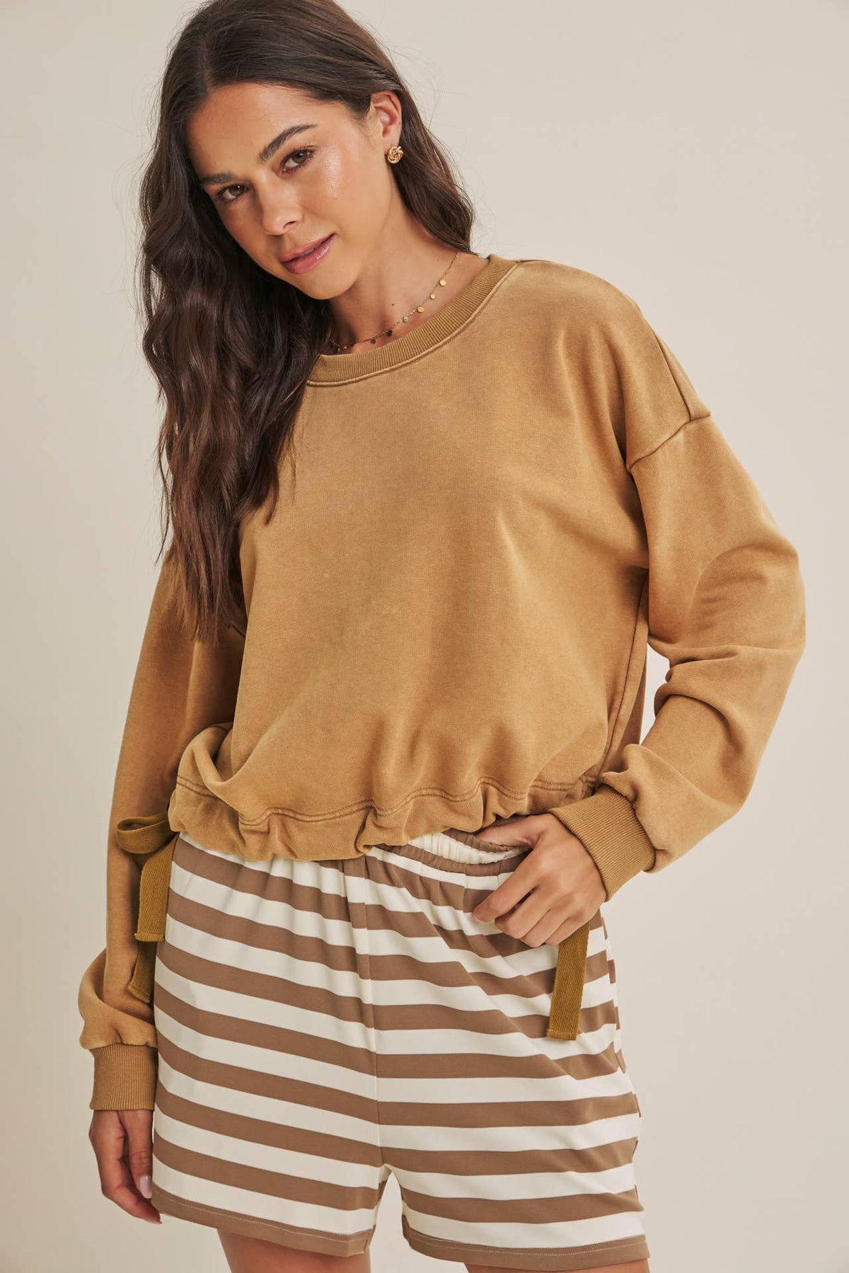 Soft Faded Mineral Washed Sweatshirt