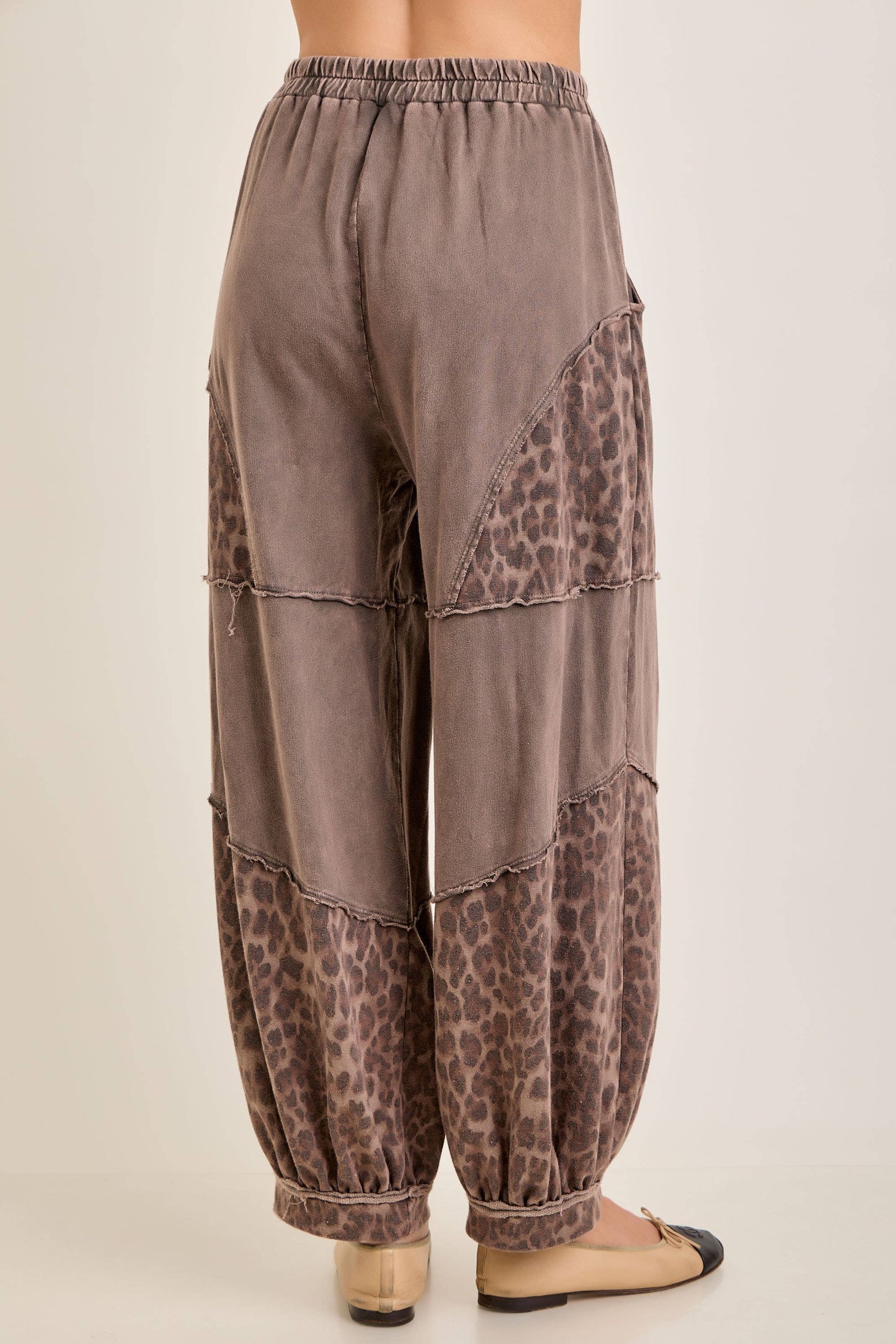 Mineral Washed Cheetah Leopard Balloon Pants