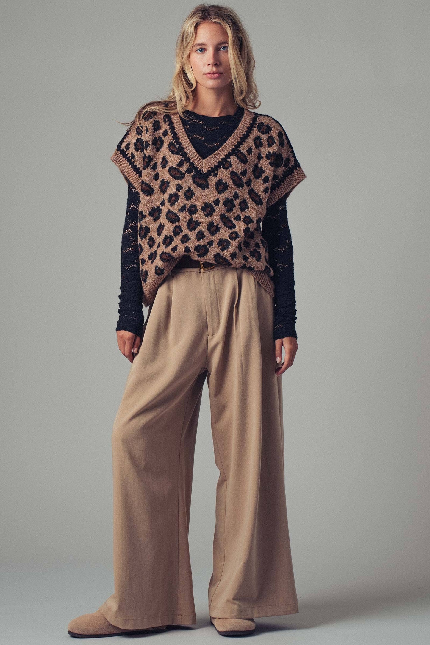 Leopard Sweater Vest