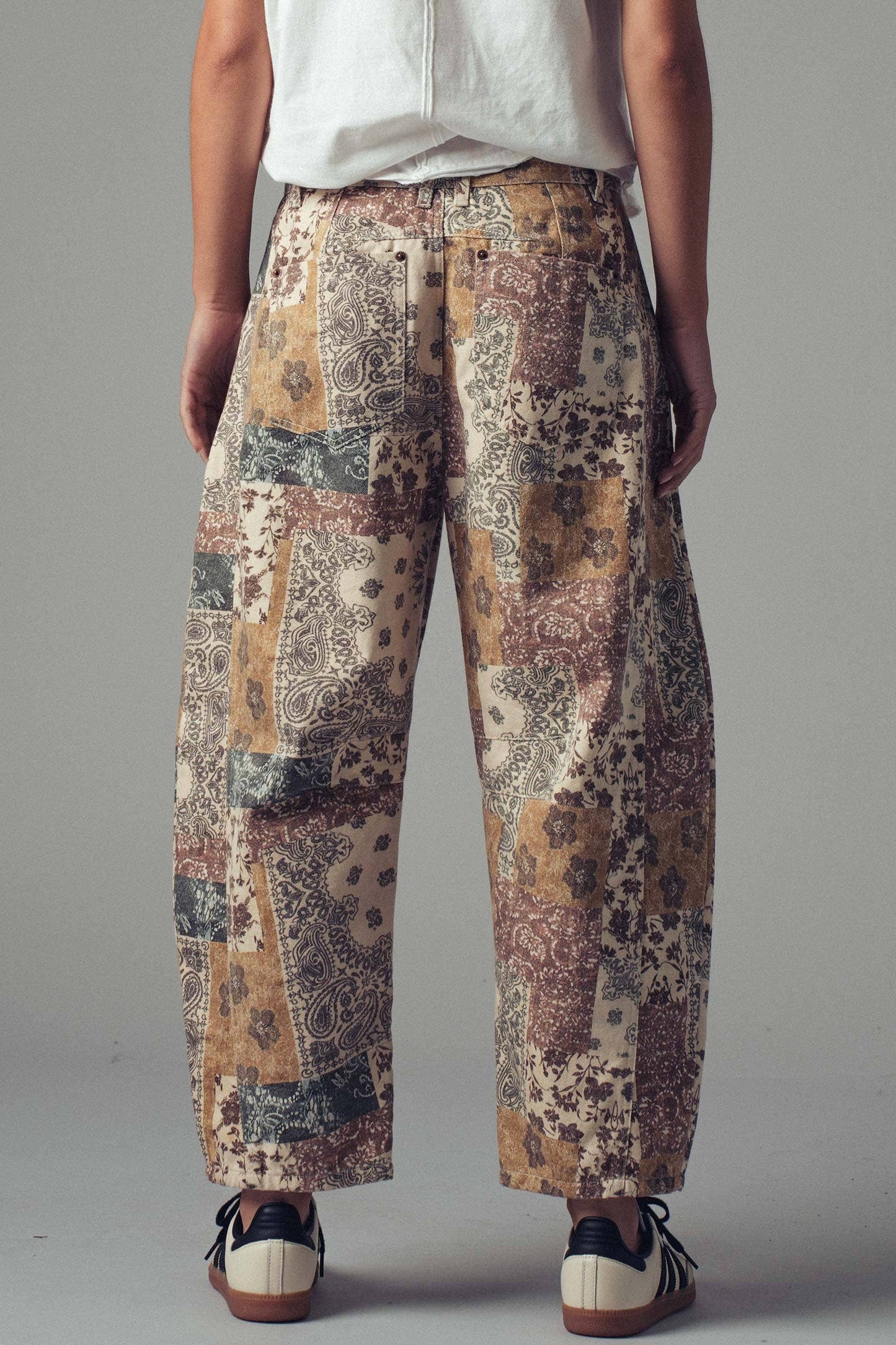Boho Patchwork Barrel Style Pants